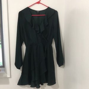 Hunter green EXPRESS dress size small!